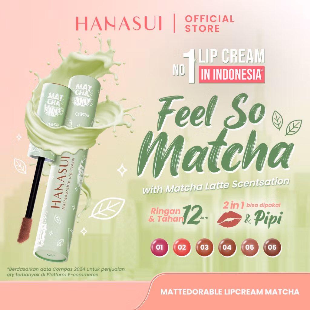 Hanasui Lips Cream Matcha
